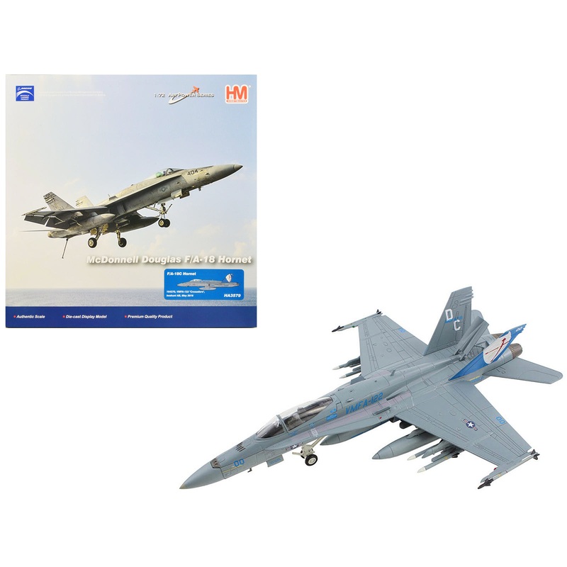 McDonnell Douglas F/A-18C Hornet Aircraft “VMFA-122 Crusaders Iwakuni AB” (2016) United States Marines “Air Power Series” 1/72 Diecast Model by Hobby Master