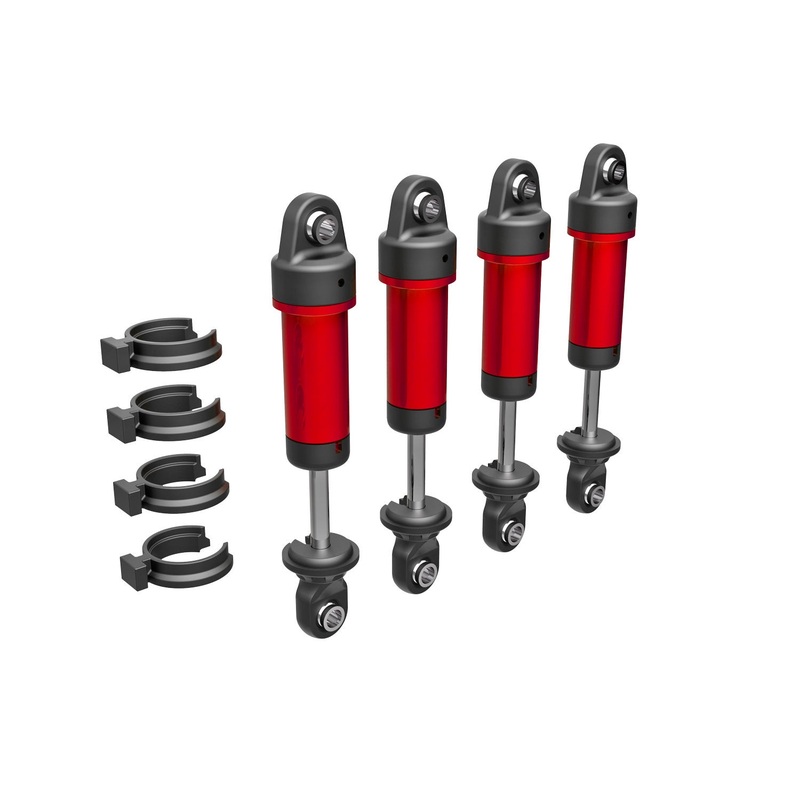 Traxxas – 9764 – RED Shocks w/o Springs (Red) (4) (TRX-4M)