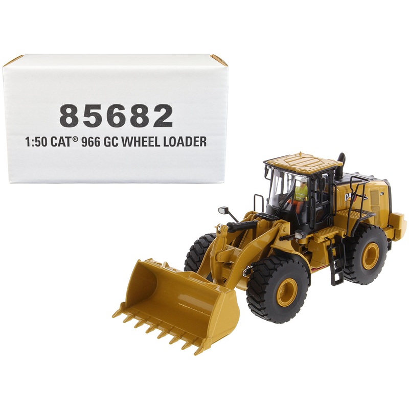 CAT Caterpillar 966 GC Wheel Loader Yellow with Operator “High Line Series” 1/50 Diecast Model by Diecast Masters