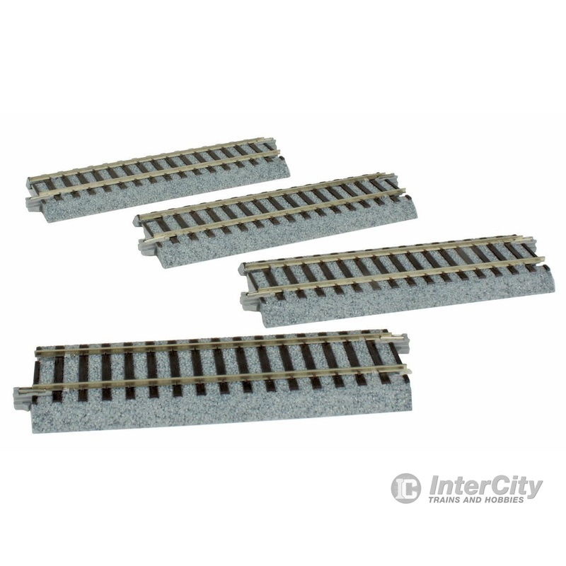 Kato 2140 Unitrack – Straight Sections — 4-7/8″ 123mm pkg(4)