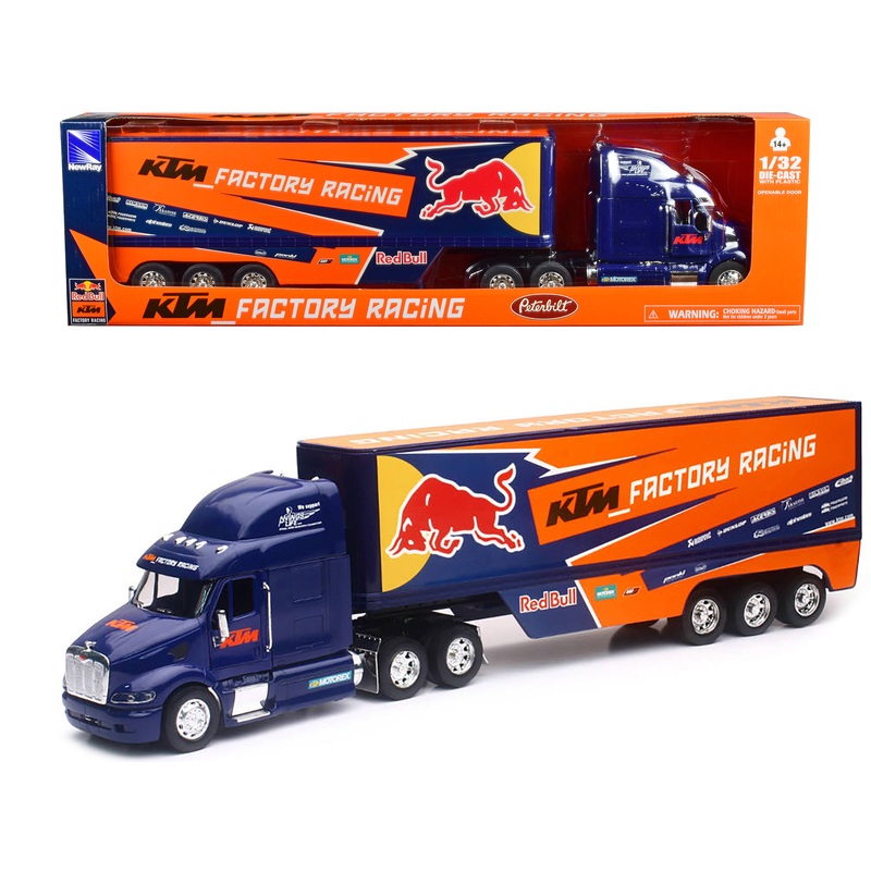 Peterbilt 387 Truck Dark Blue “Red Bull – KTM Factory Racing” 1/32 Diecast Model by New Ray