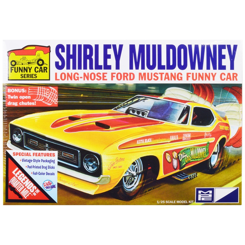 Skill 2 Model Kit Ford Mustang Long Nose Funny Car “Shirley Muldowney” 1/25 Scale Model by MPC