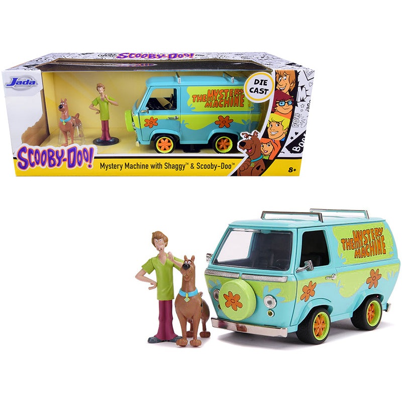 The Mystery Machine with Shaggy and Scooby-Doo Figurines “Scooby-Doo!” 1/24 Diecast Model Car by Jada