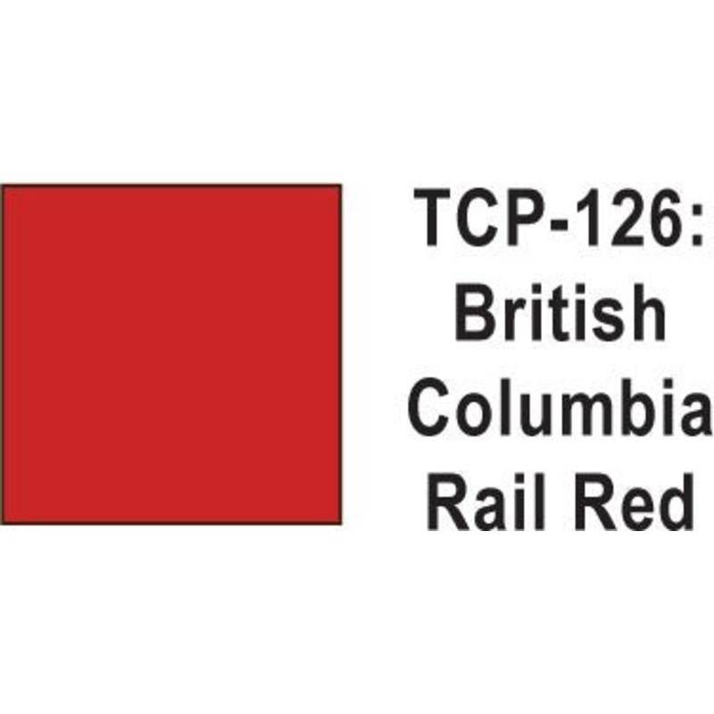 Tru Color TCP-126 British Columbia Rail Red Paint 1 ounce