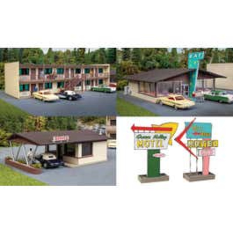 Walthers #933-3487 Vintage Motor Hotel With Office and Restaurant — Kit