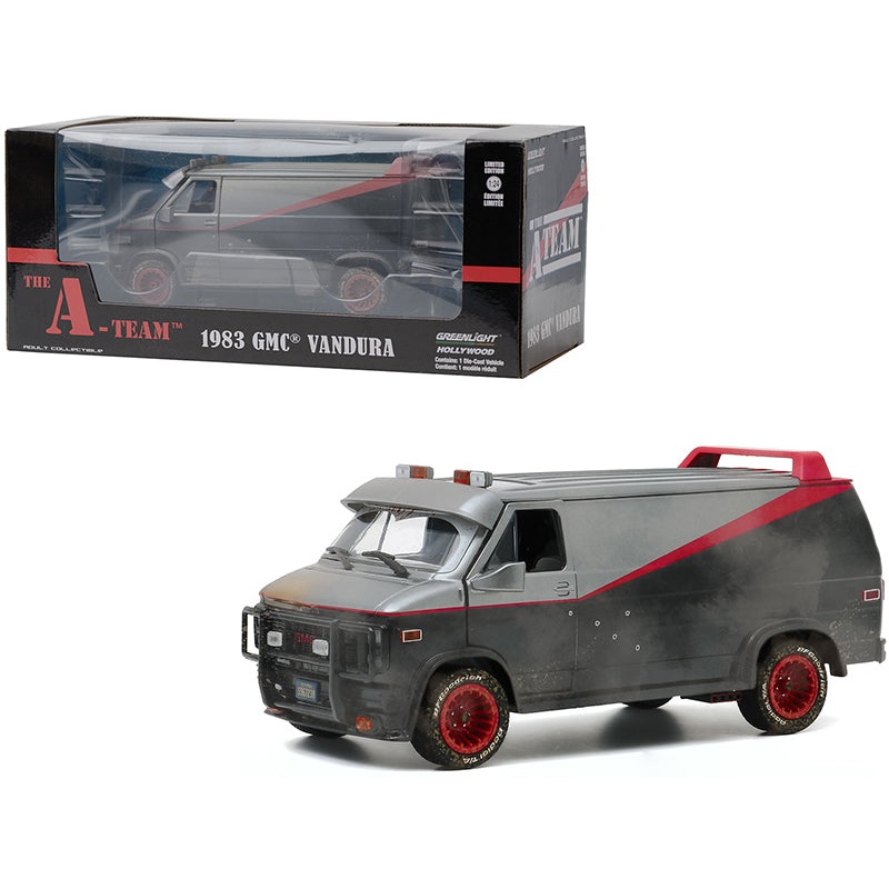 1983 GMC Vandura Van Weathered Version with Bullet Holes “The A-Team” (1983-1987) TV Series 1/24 Diecast Model by Greenlight