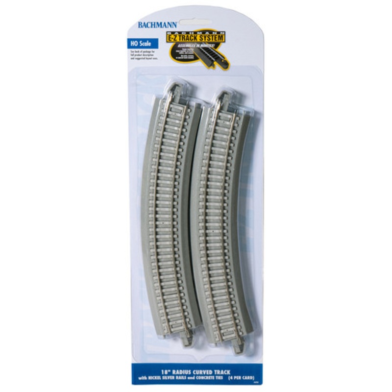 Bachmann 44701 HO Scale 18″ Radius Curved With Concrete Ties