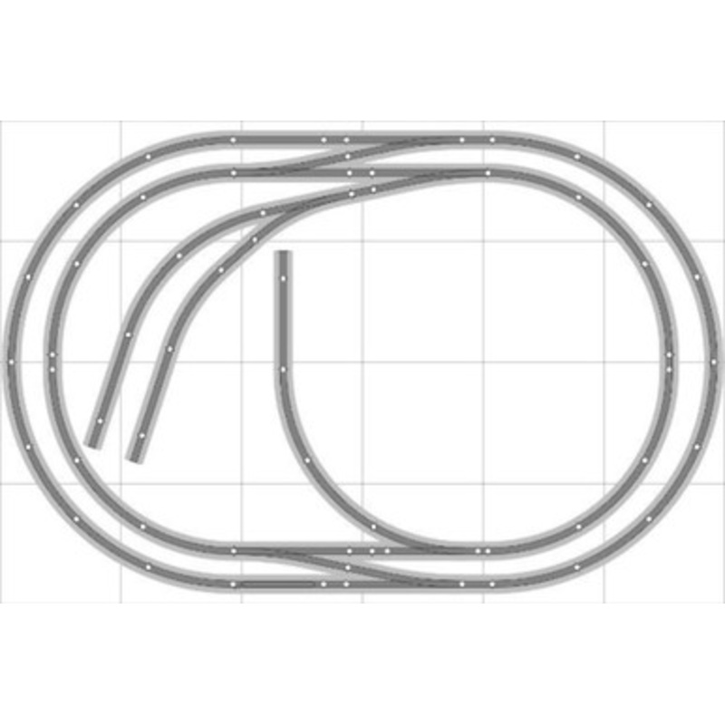 Bachmann E-Z Track Train Layout #020 Train Set HO Scale 4′ X 6′ Wire Switches