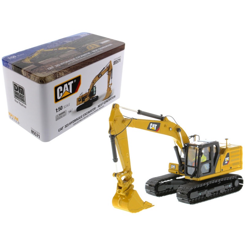 CAT Caterpillar 323 Hydraulic Excavator with Operator Next Generation Design “High Line Series” 1/50 Diecast Model by Diecast Masters