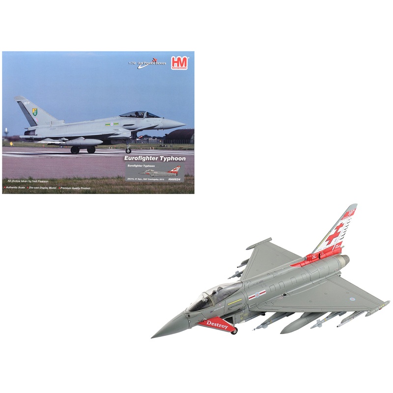 Eurofighter Typhoon Fighter Aircraft “ZK315 41 Squadron RAF Coningsby” (2015) Royal Air Force “Air Power Series” 1/72 Diecast Model by Hobby Master