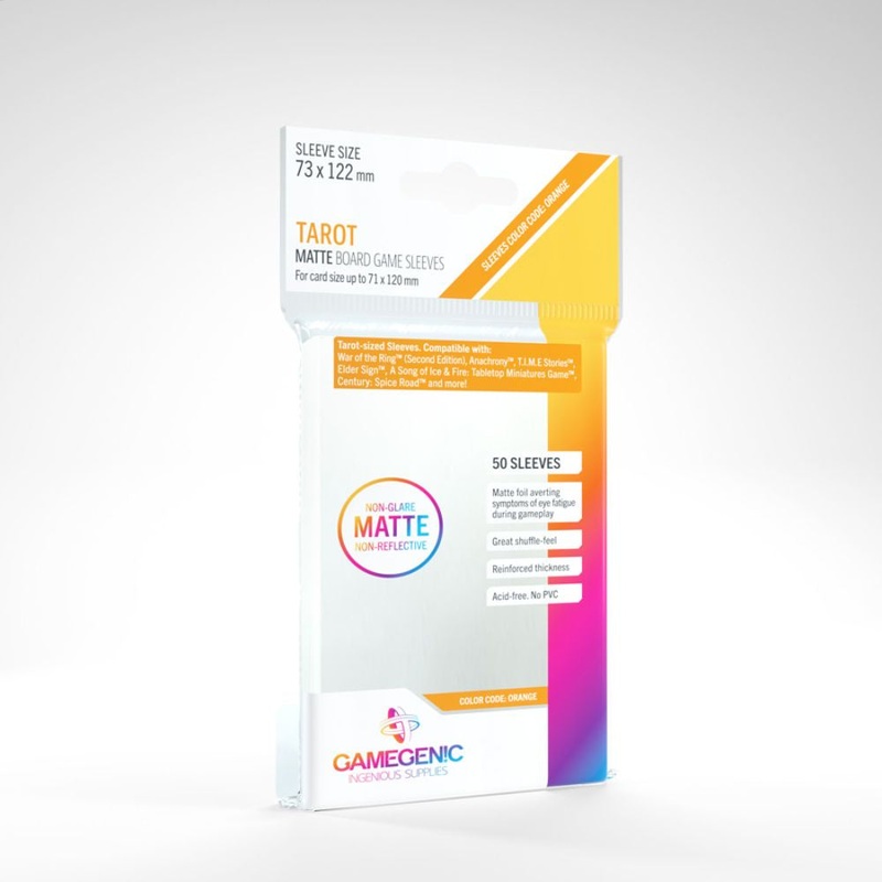 GameGenic – MATTE Sleeves: 73 x 122mm (ORANGE)