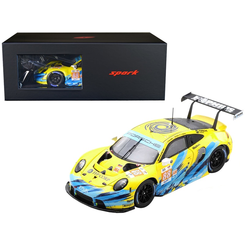 Porsche 911 RSR-19 #88 Fred Poordad – Maxwell Root – Jan Heylen “Dempsey-Proton Racing” GTE Am “24 Hours of Le Mans” (2022) with Acrylic Display Case 1/18 Model Car by Spark