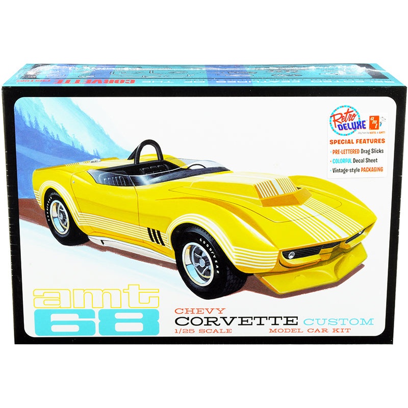 Skill 2 Model Kit 1968 Chevrolet Corvette Custom 1/25 Scale Model by AMT