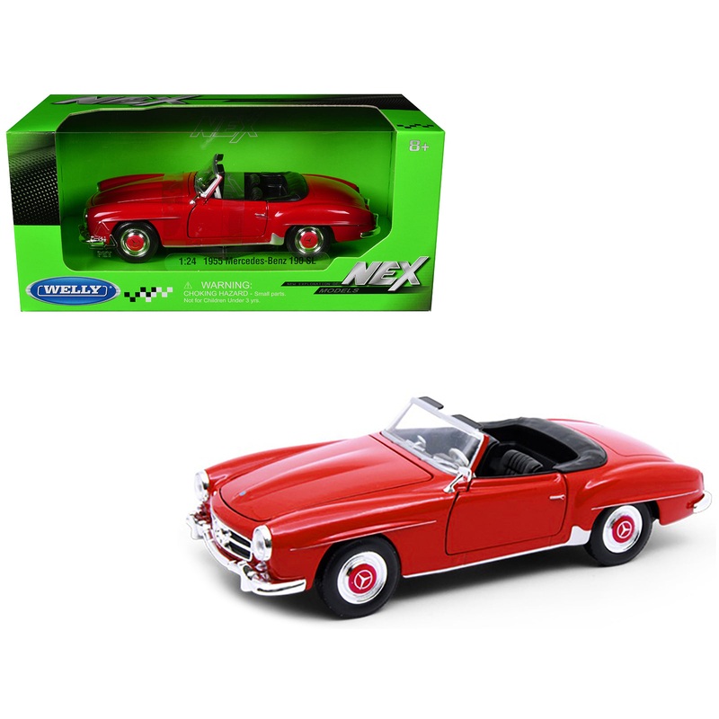 1955 Mercedes-Benz 190 SL Red “NEX Models” Series 1/24 Diecast Model Car by Welly