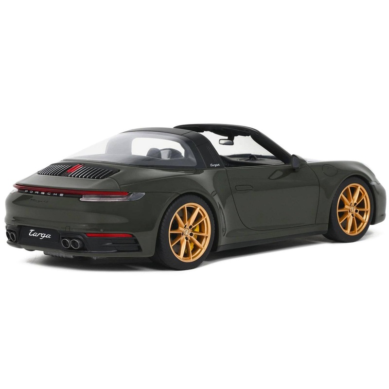 2020 Porsche 992 Targa 4S Dark Green 1/18 Model Car by GT Spirit