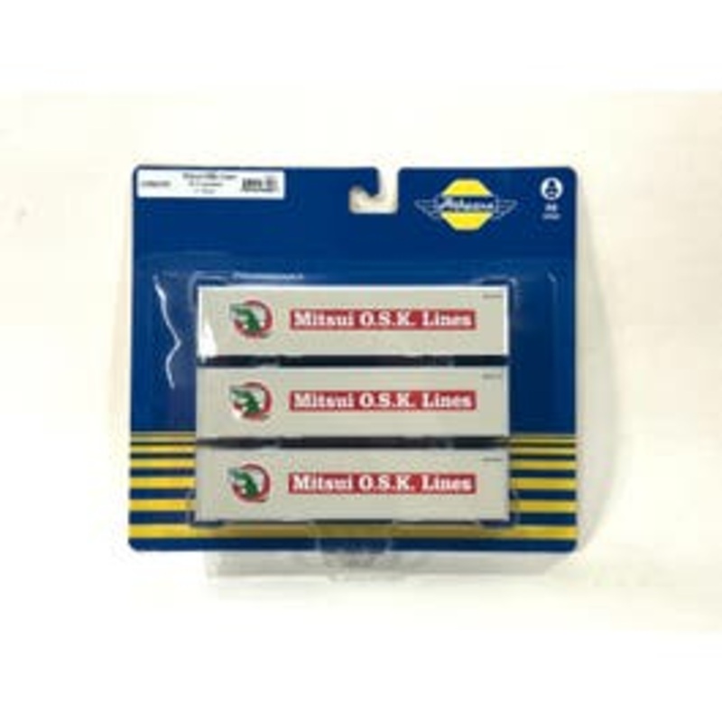 Athearn 63395  HO 40' Smooth Side Container – MOLU (3pcs)