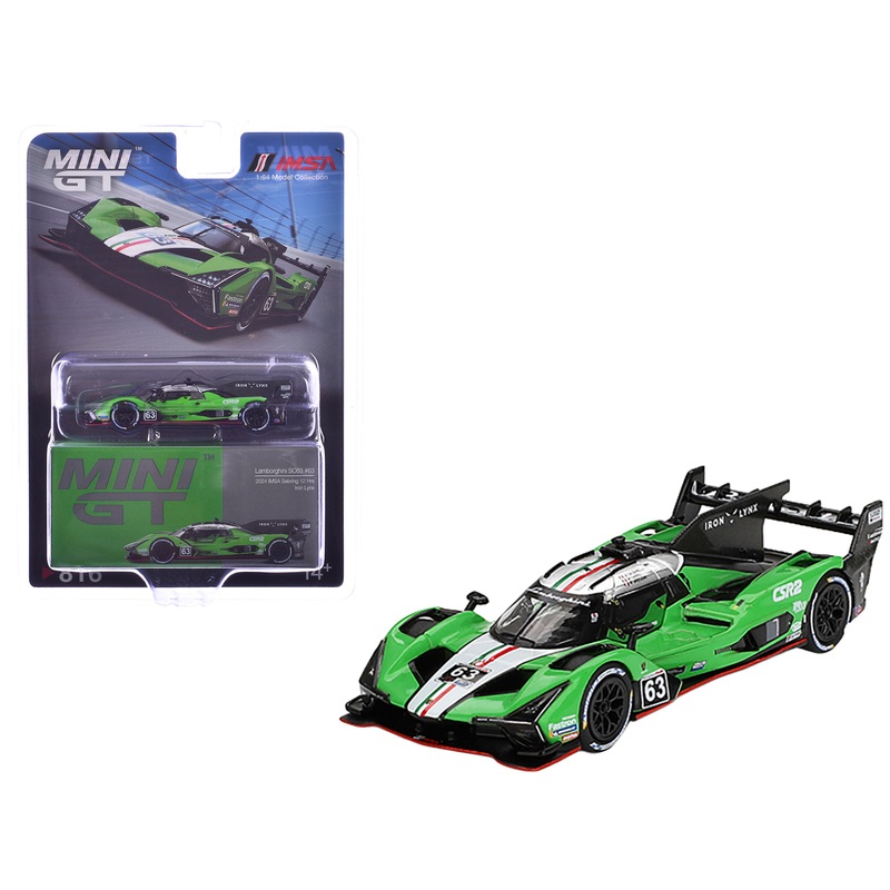 Lamborghini SC63 #63 Matteo Cairoli – Andrea Caldarelli – Romain Grosjean “Iron Lynx” IMSA “12 Hours of Sebring” (2024) Limited Edition 1/64 Diecast Model Car by Mini GT