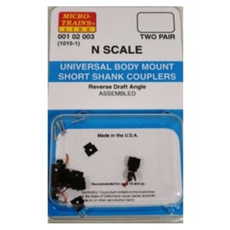 Micro Trains #00102003 Universal Mount Coupler Assembled 2 pair
