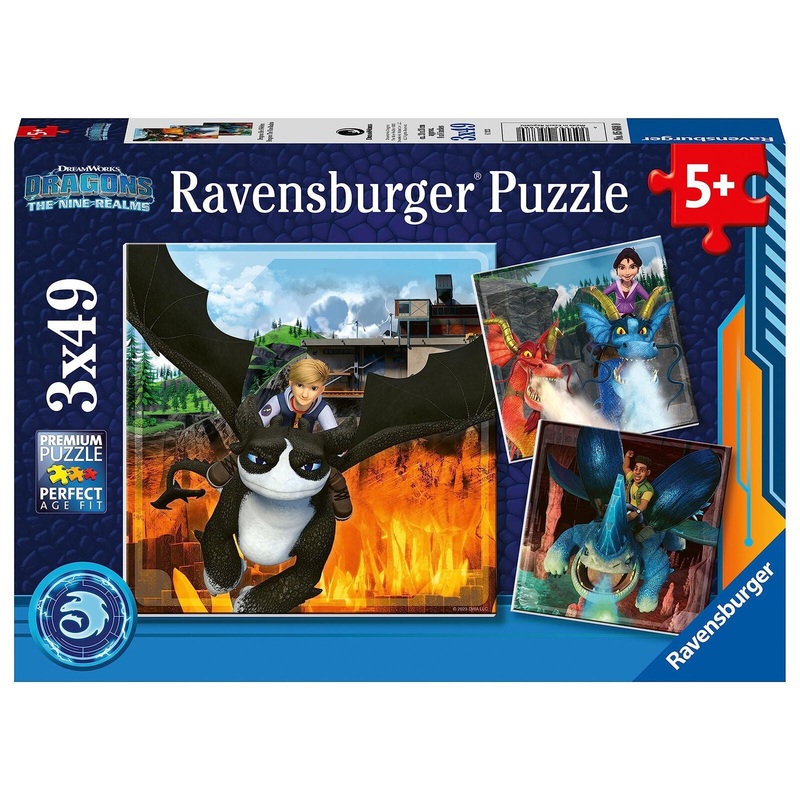 Ravensburger – Puzzle at Dragons (3x49pcs)