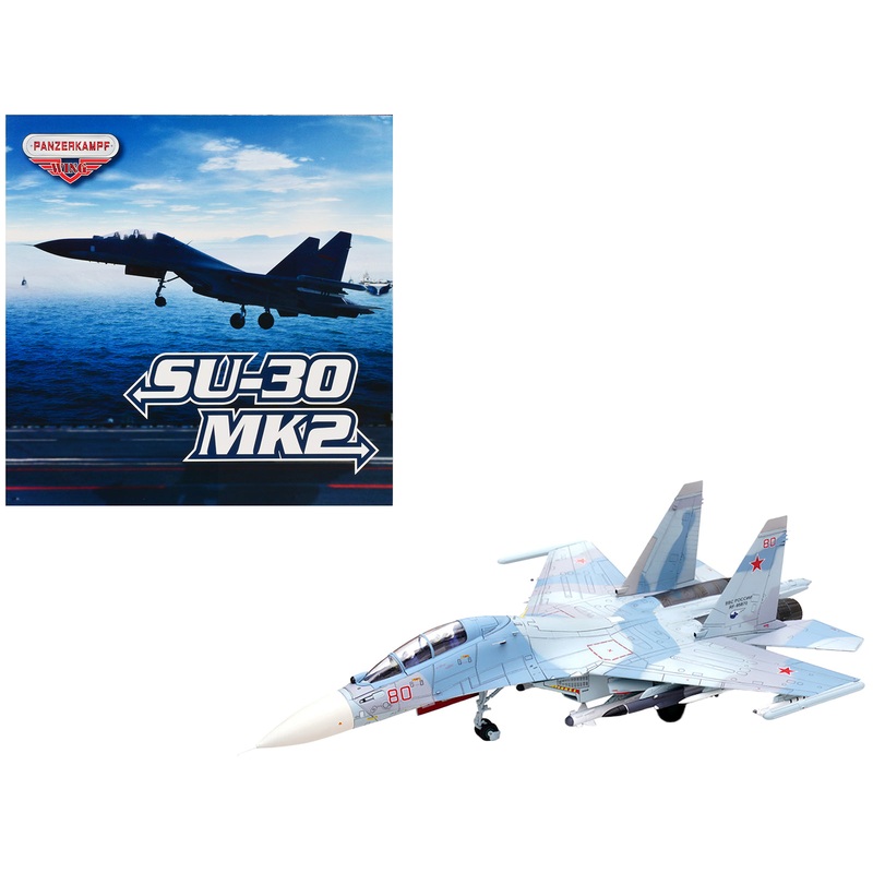 Sukhoi Su-30M2 Flanker-C Fighter Aircraft #80 “Russian Air Force” “Wing” Series 1/72 Diecast Model by Panzerkampf