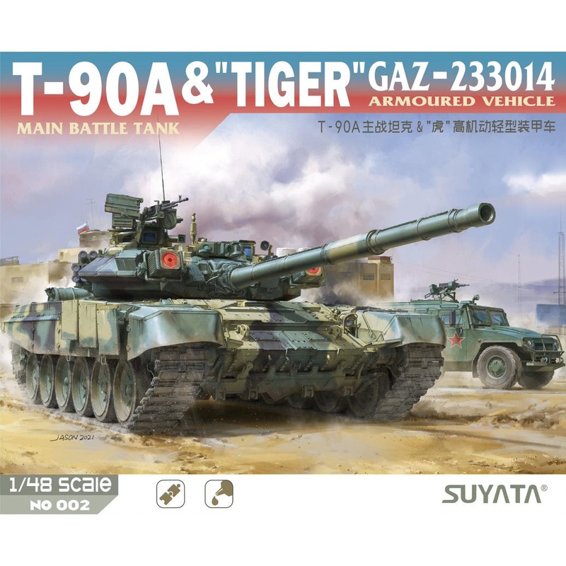 Suyata – 1/48 T-90A Main Battle Tank & “Tiger” GAZ-233014 Armoured Vehicle