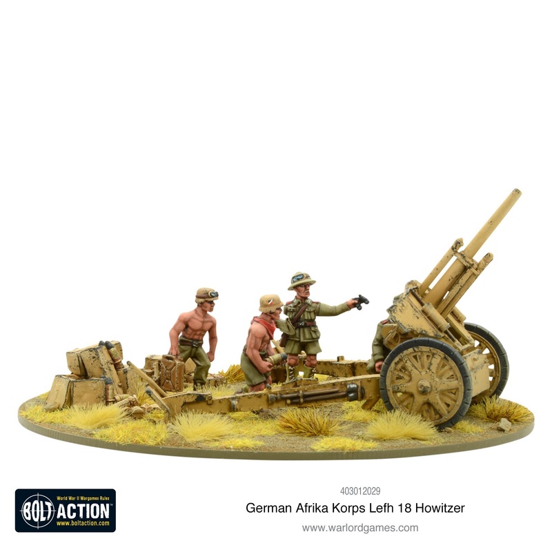 Warlord – Bolt Action: Afrika Korps LeFH 18 10.5cm Medium Artillery (Metal)