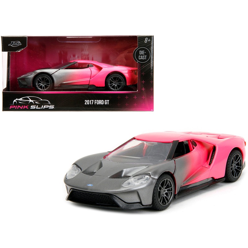 2017 Ford GT Gray Metallic and Pink Gradient “Pink Slips” Series 1/32 Diecast Model Car by Jada