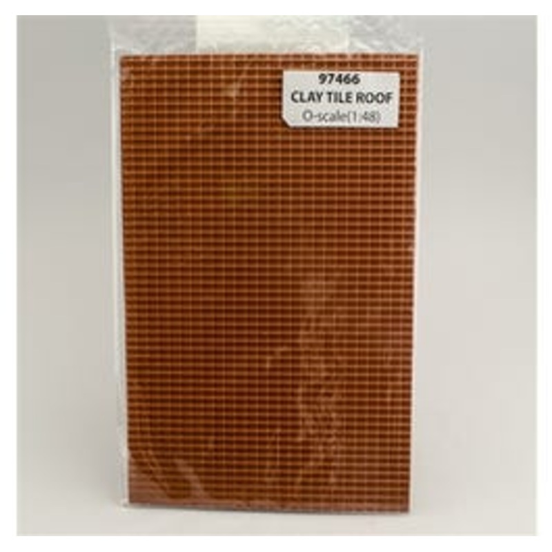 JTT 97466 PATTERN SHEETS, Clay Tile Roof, O-scale (1:48) 2/pk
