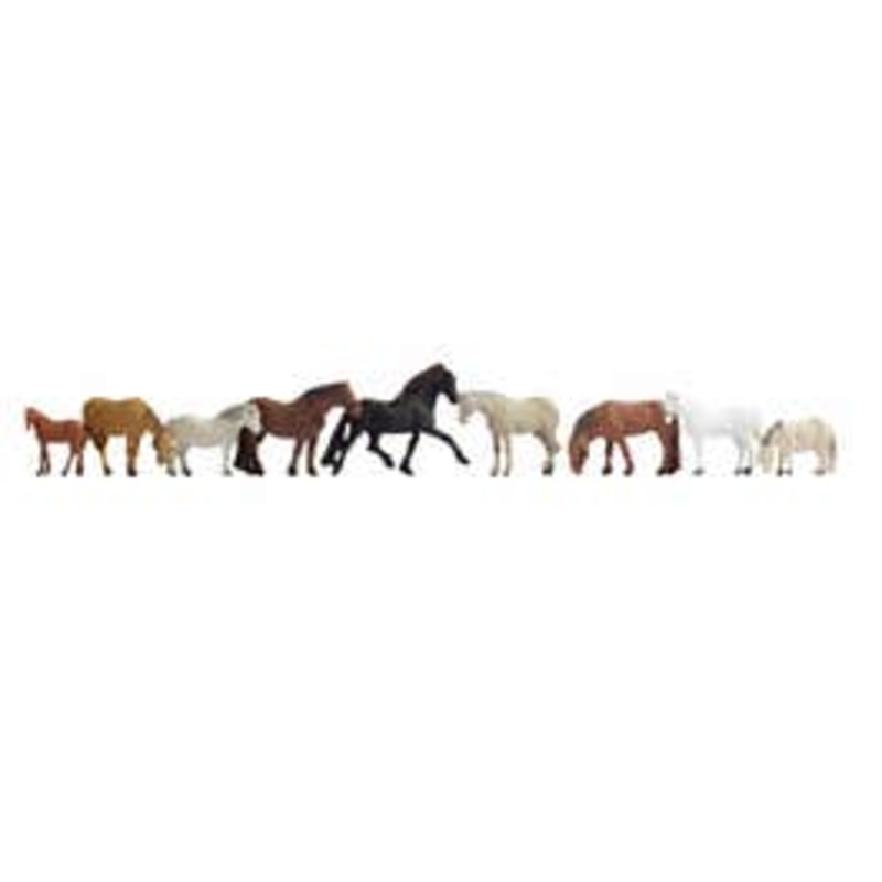 NOCH 15761  HO Horses (9 pcs)