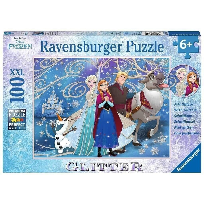 Ravensburger – Disney Frozen Glittery Snow (100pcs) XXL Glitter Puzzle