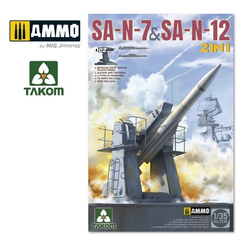 Takom – 1/35 Russian Navy SA-N-7 ‘Gadlfy’ & SA-N-12 ‘Grizzly’ SAM