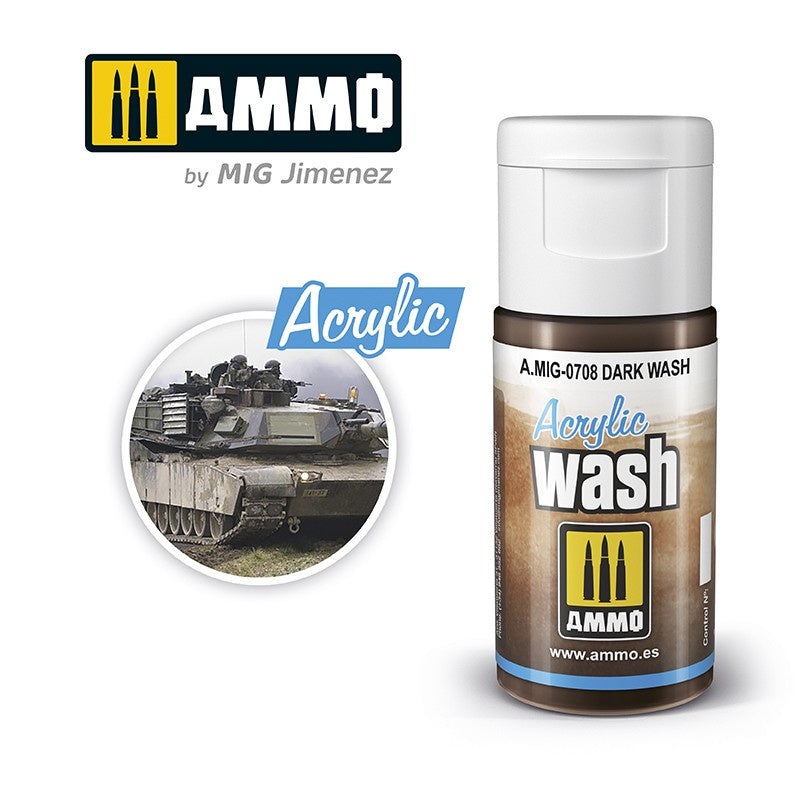 AMMO – 0708 Acrylic WASH Dark Wash