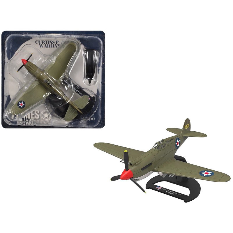 Curtiss P-40B Warhawk Aircraft “Hawaii” (1945) United States Army Air Forces “Planes of World War II” Series 1/72 Diecast Model Airplane by Luppa