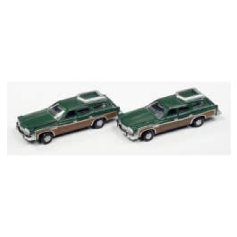 Classic Metal Works 50431  N 1975 BUICK ESTATE WAGON (DARK GREEN) (2-PACK)
