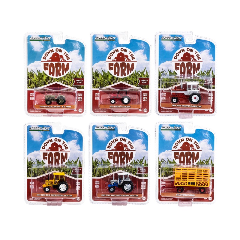 “Down on the Farm” Series Set of 6 pieces Release 7 1/64 Diecast Models by Greenlight