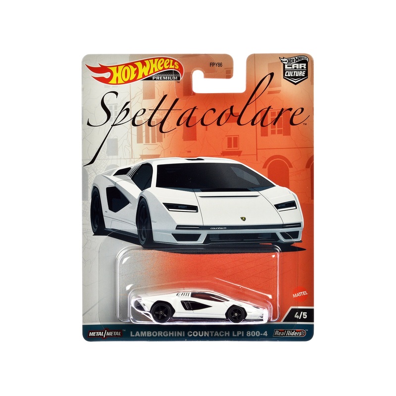 Lamborghini Countach LPI 800-4 White “Spettacolare” Series Diecast Model Car by Hot Wheels