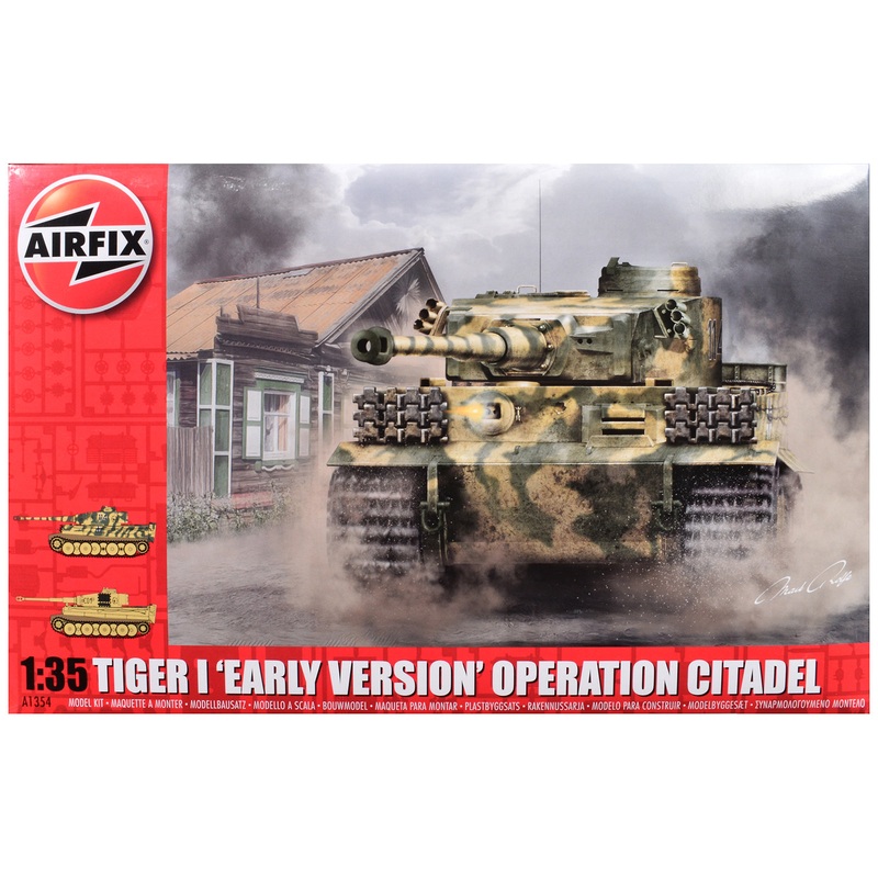 Level 3 Model Kit Tiger I Early Version Tank “Operation Citadel” with 2 Scheme Options (Level 3) 1/35 Plastic Model Kit by Airfix