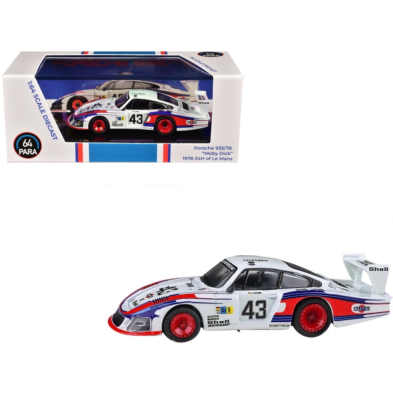 Porsche 935/78 “Moby Dick” #43 Rolf Stommelen – Manfred Schurti “Martini Racing Porsche System” “24 Hours of Le Mans” (1978) 1/64 Diecast Model Car by Paragon Models
