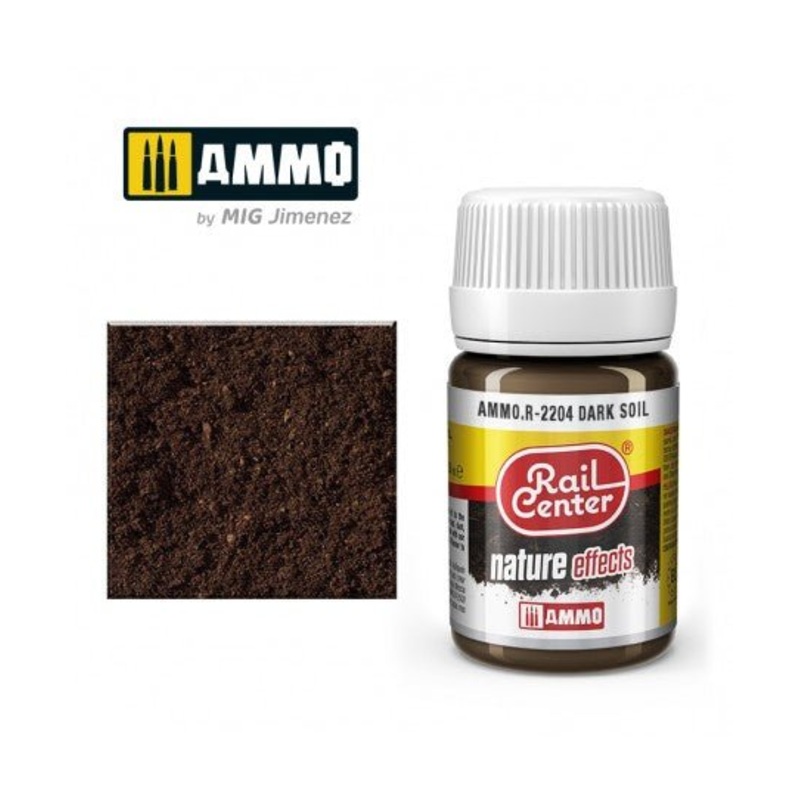 Rail Center Paint R-2204, Nature Effects, Dark Soil, 35ml bottle, Enamel Paint
