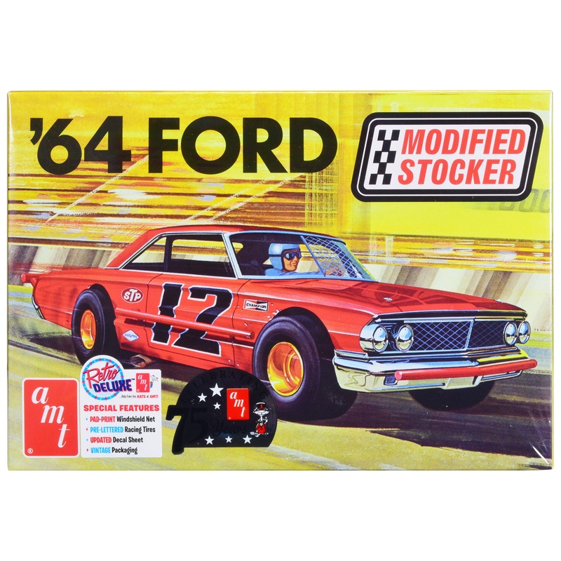 Skill 2 Model Kit 1964 Ford Galaxie “Modified Stocker” 1/25 Scale Model by AMT