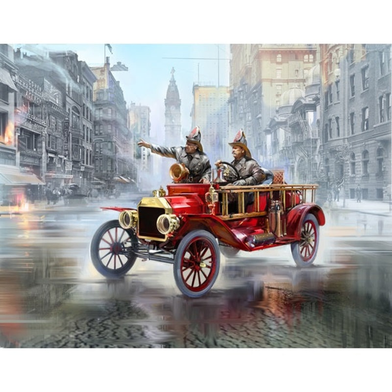 ICM – 1/24 Model T 1914 Fire Truck with Crew
