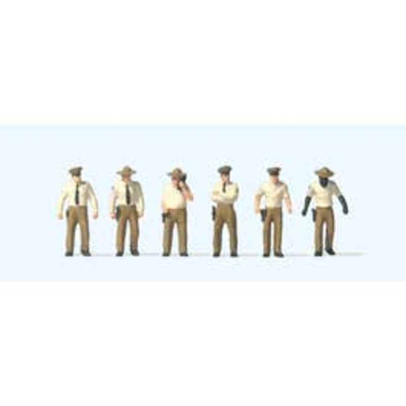 Preiser 10796  HO U.S. Sheriff Deputies 6 pcs