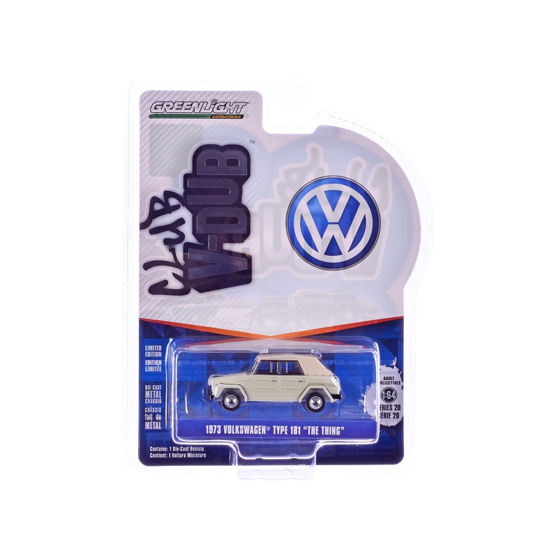 1973 Volkswagen Type 181 “The Thing” Beige with Tan Soft Top “Club Vee-Dub” Series 20 1/64 Diecast Model Car by Greenlight
