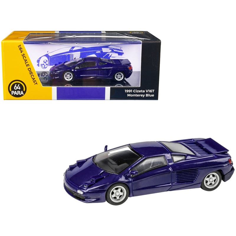 1991 Cizeta V16T Monterey Blue 1/64 Diecast Model Car by Paragon Models