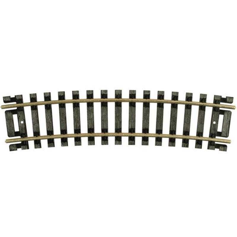 Atlas 834 HO, Code 100, 18″ Radius 1/2 Curve, 15 Degree, 4 Pieces