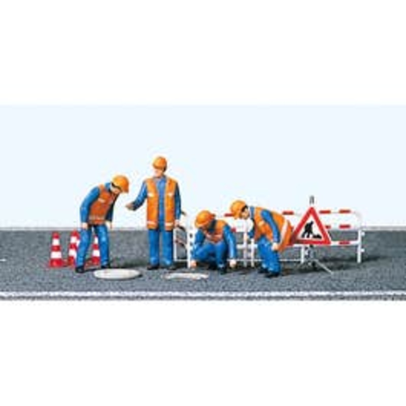 Preiser 10445  HO City Workers with Accessories 4 pcs