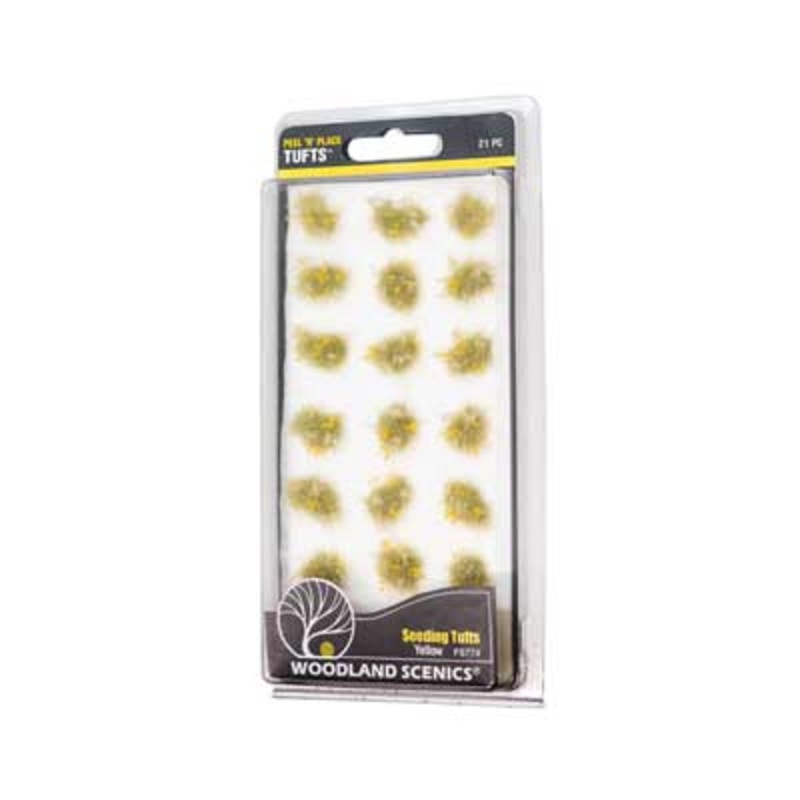 Woodland Scenics 774, Peel ‘N Place, Seedling Tufts, Yellow, 21 Pieces