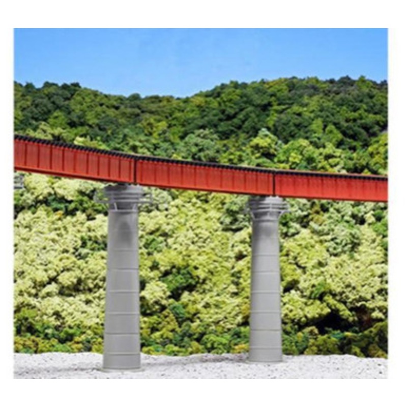 Kato #20-824 N Scale Unitrack Curved Bridge Set Red, 19 481mm- 60 ?