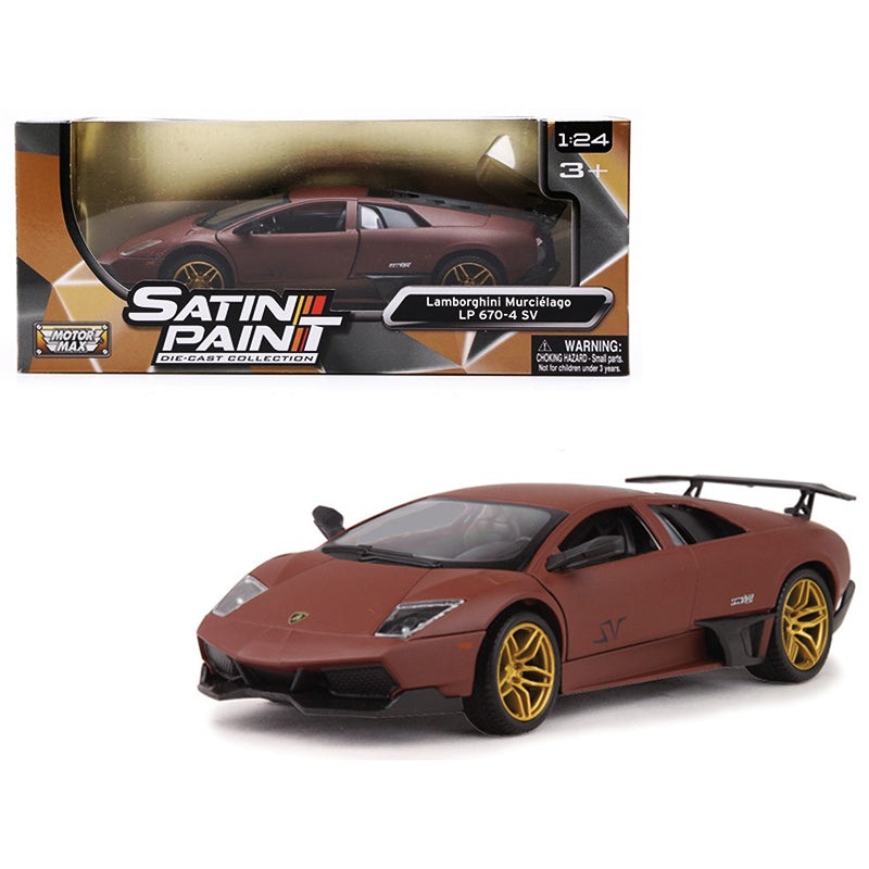 Lamborghini Murcielago LP 670-4 SV Matte Brown 1/24 Diecast Model Car by Motormax