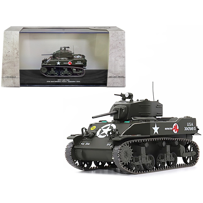 M5A1 Light Tank #16 “Destruction” “U.S.A. 37th Tank Battalion France September 1944” 1/43 Diecast Model by AFVs of WWII